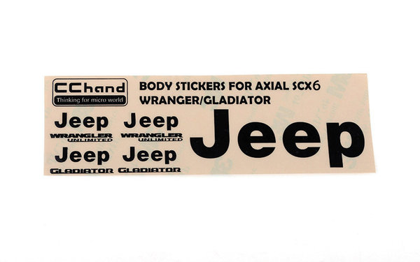RC4WD - Metal Logo Decal Sheet for Axial 1/6 SCX6 Jeep Wrangler