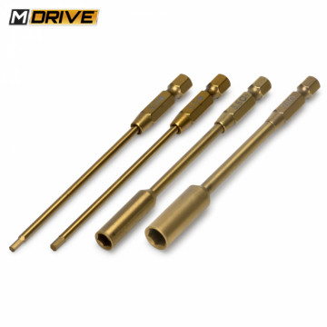 M-DRIVE - Power Tool Bits Set 2+2.5 Straight Hex & 5.5+7mm Nut driver