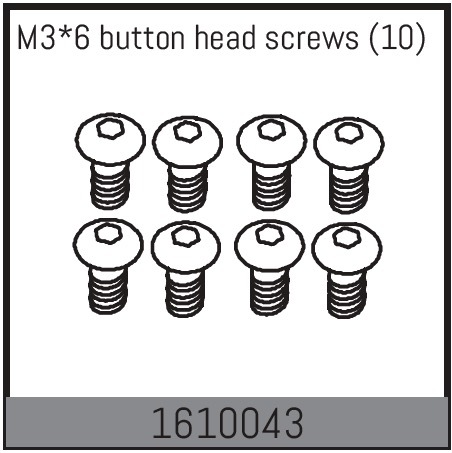 Absima - M3*6 button head screws (10 Pcs.)