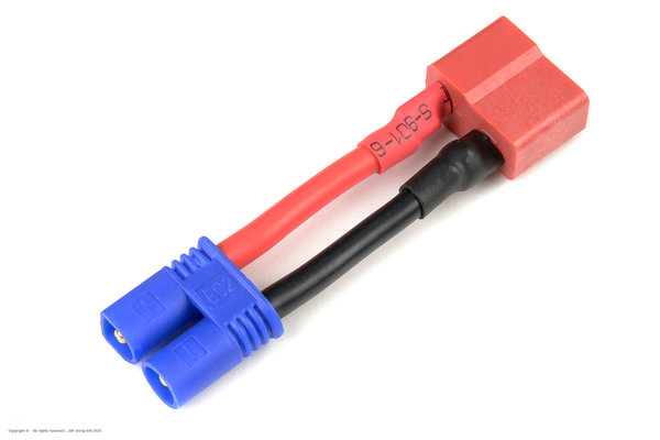 Revtec - Power Adapter Lead - Deans Plug <=> EC-2 Plug - 14AWG Silicone Wire - 1 pc