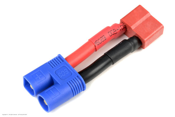 Revtec - Power Adapter Lead - Deans Plug <=> EC-3 Plug - 12AWG Silicone Wire - 1 pc
